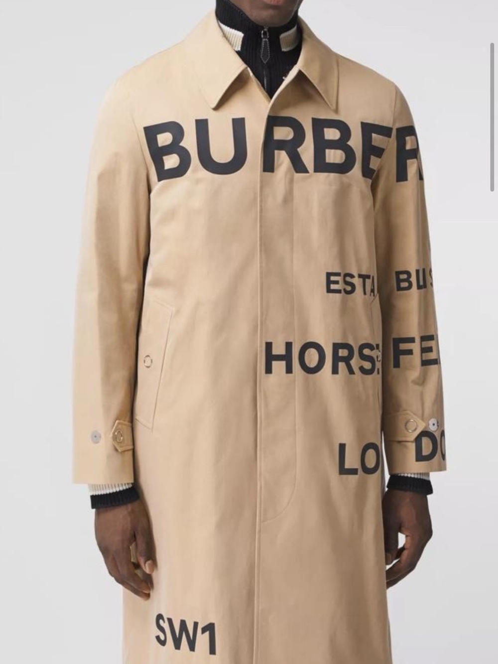 Unisex Burberry Beige Logo Trench Coat - Picture 2 of 9